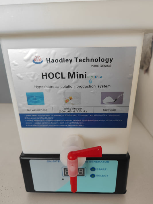 Portable Hypochlorous Acid Generator - HOCL Hypochlorous Mist - Hypochlorous Solution Generator-Hypochlorous acid-PH5.5-6.5 7.5L Capacity-200ppm/500ppm/1000ppm-HOCI/HCIO/HOCL