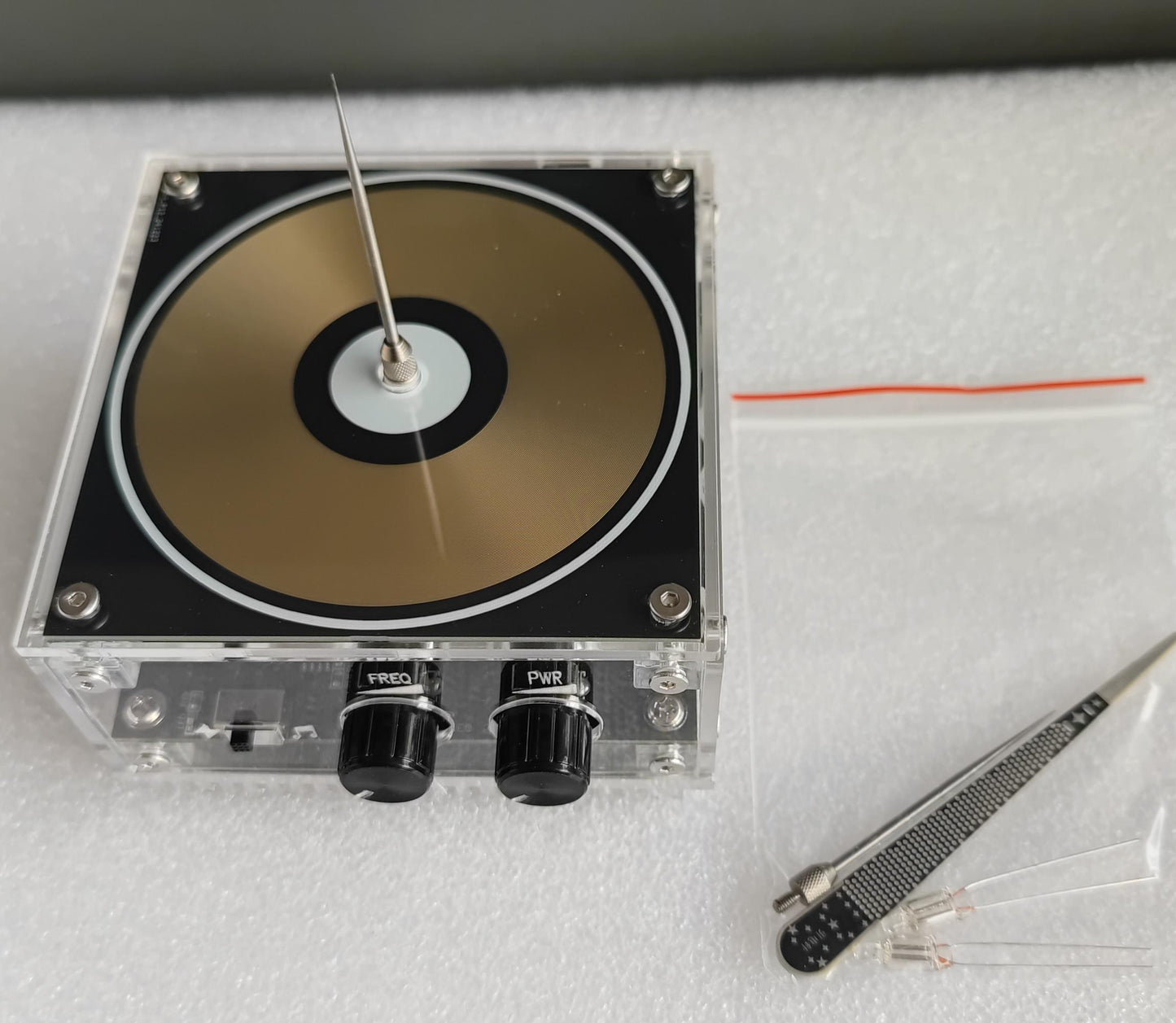 This is a free gift（Satisfy：$600USD）Bluetooth Music Tesla Coil Arc Plasma Loudspeaker Wireless Transmission Experiment Desktop Toy Model Haodley2022